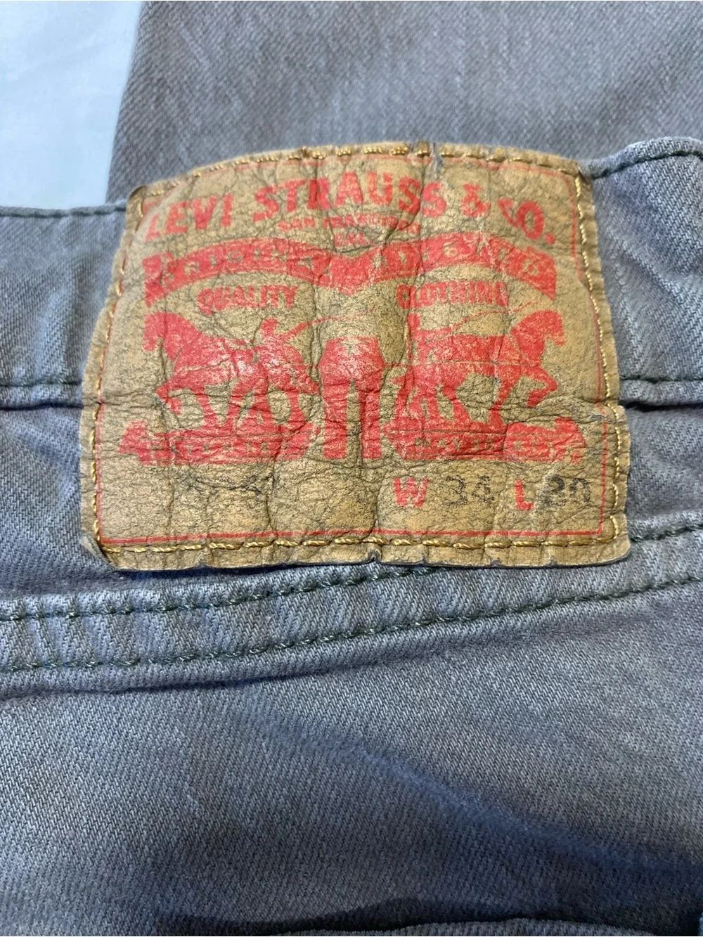 506 Levi's Straight Men Jeans in washed gray